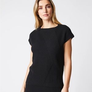 Billy Reid Black transfer rib sweater NWT